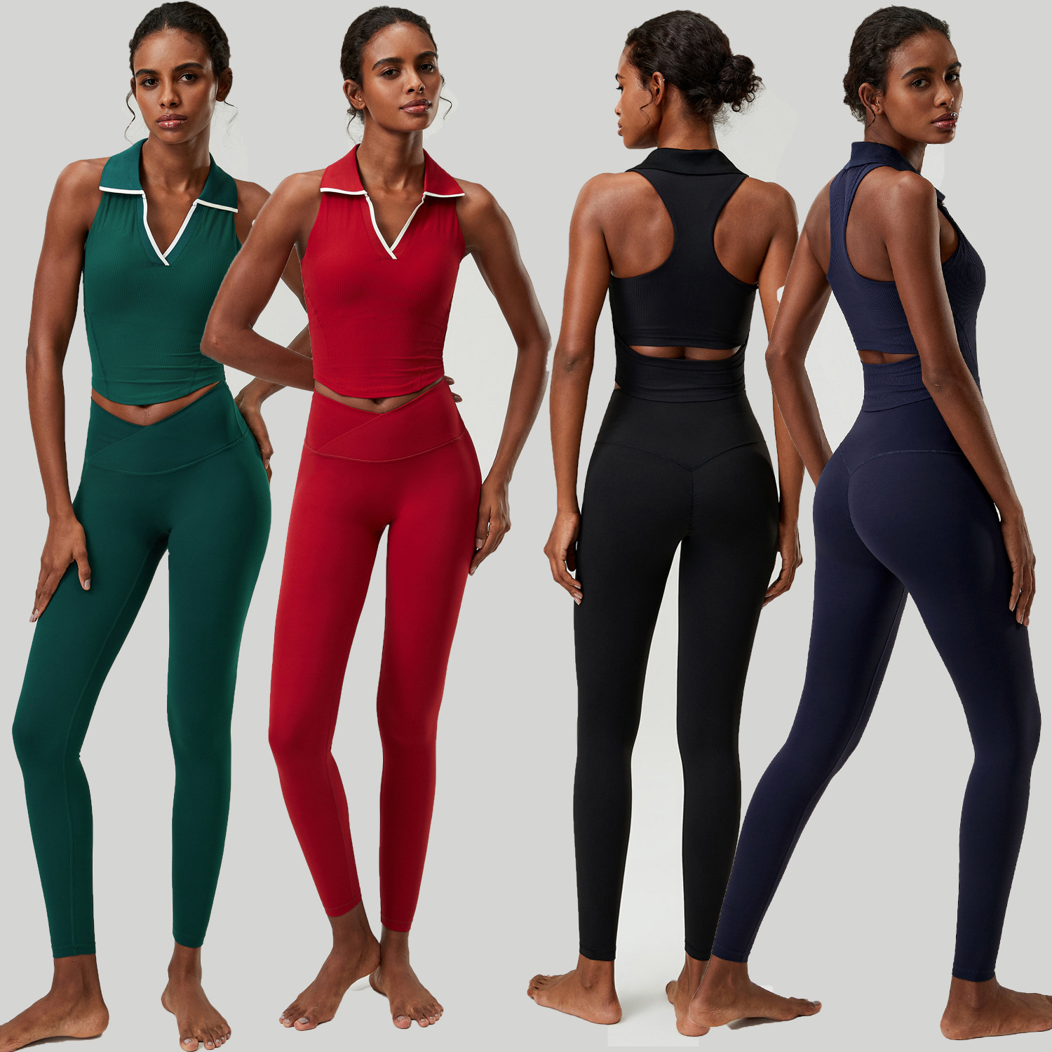 Tank Top Ribbed - Женский комплект для йоги из 2
