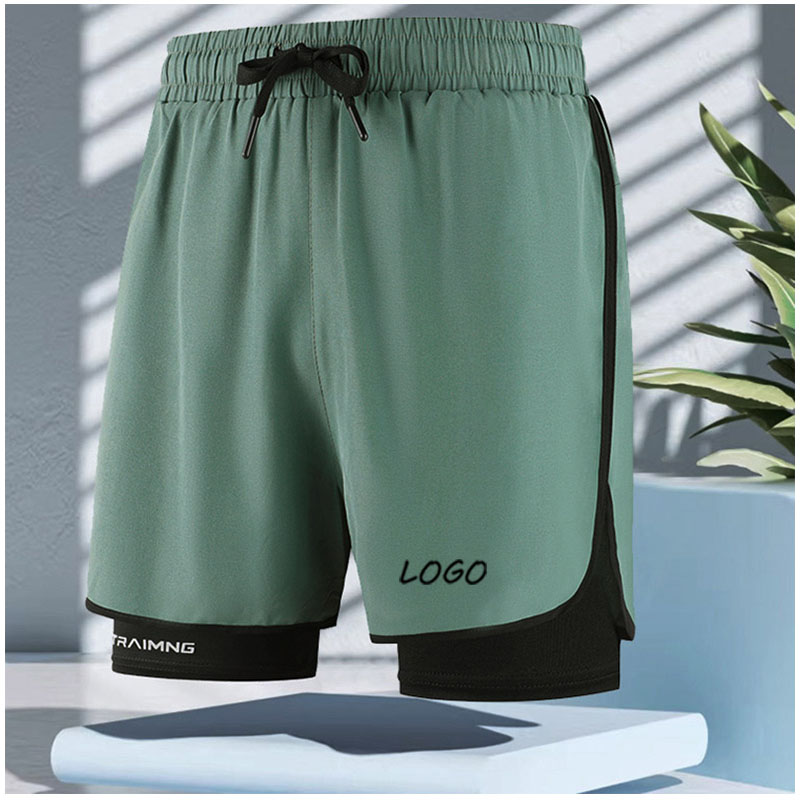 Compression Shorts Athletes - Мужские спортивные шорты 2-в-1 с двойным