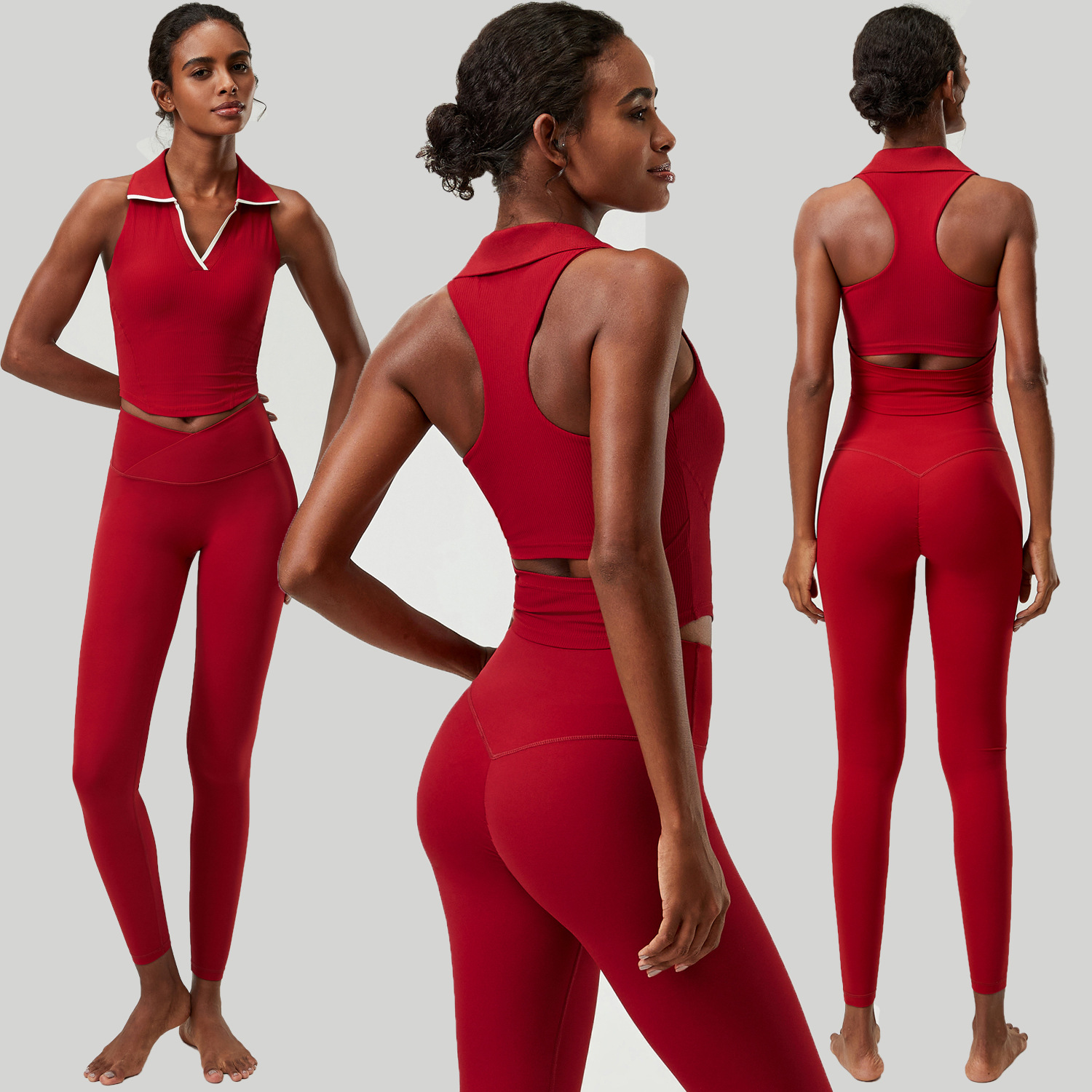 Женский комплект для йоги из 2 – обзор и цена Tank Top Ribbed
